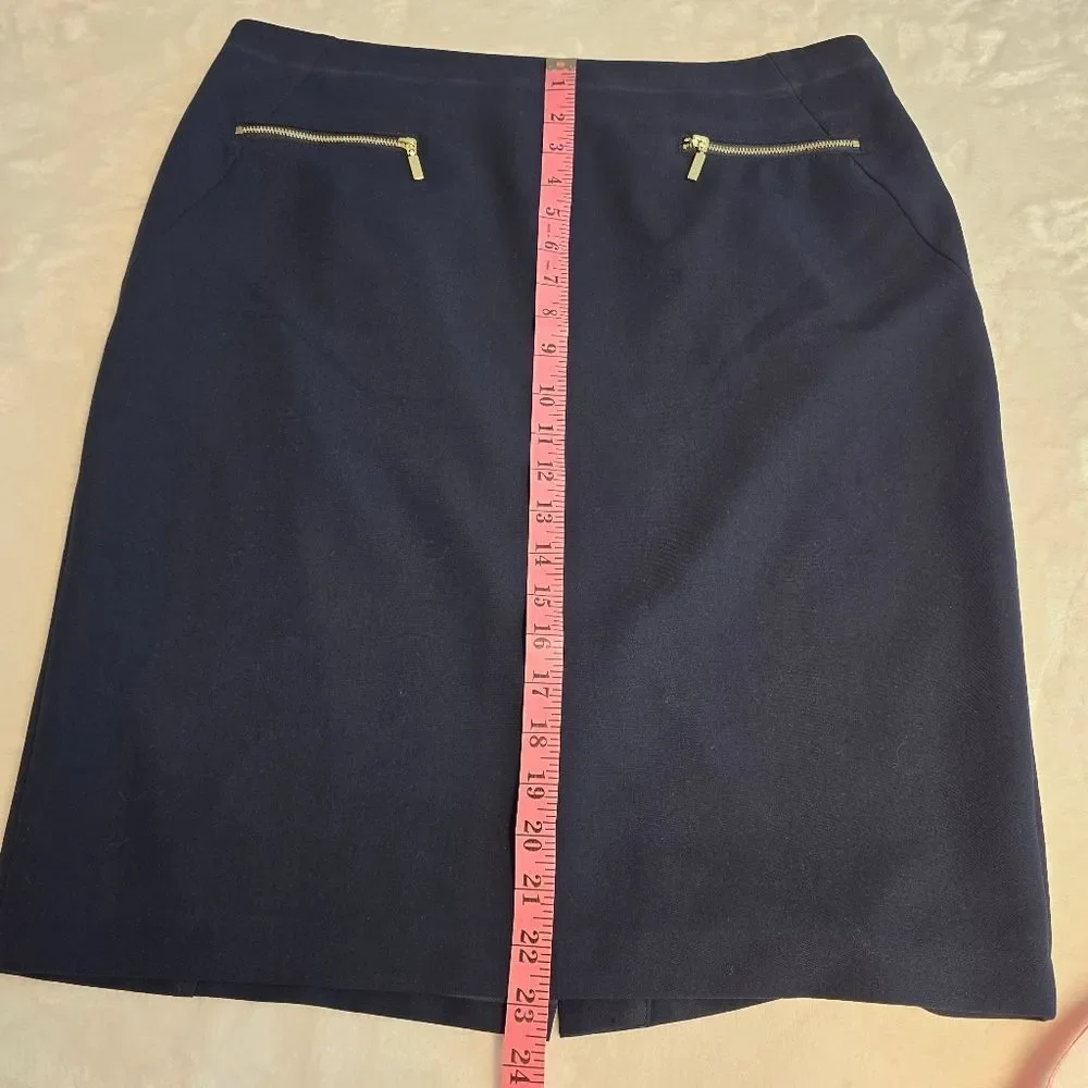 Tommy Hilfiger Midnight Blue Knee Length Pencil Skirt Sz 12